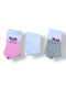Babydom Kids' Socks Pink, Gray, White, Fuchsia 3 Pairs