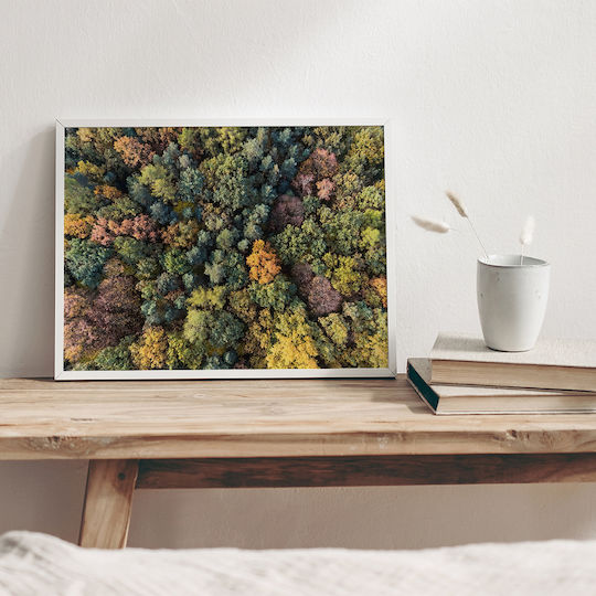 Постер Есенна гора Pst25124 21см X 30см Бяла PVC рамка