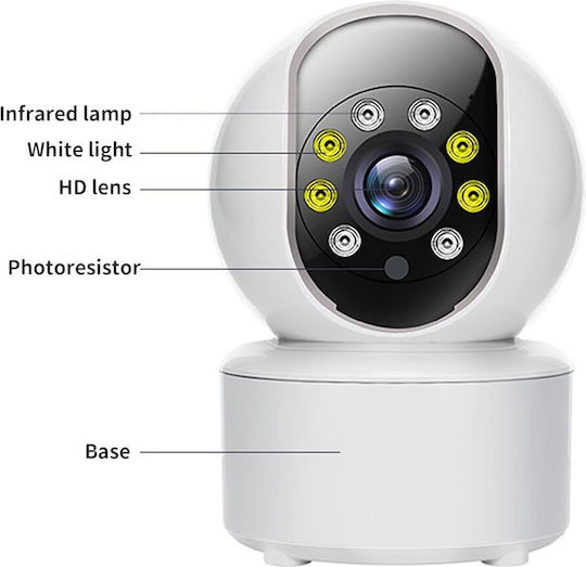 Smart IP Surveillance Camera Wi-Fi Full HD+ 3MP with Two-Way Communication and Lens 3.6mm