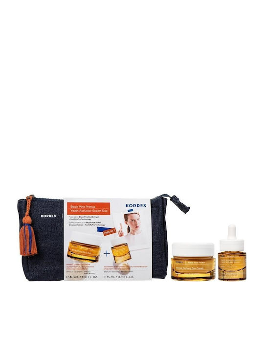 Korres Black Pine Primus Set Îngrijire pentru Anti-îmbătrânire & Strălucire 3buc