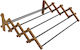 Sepio Wooden Folding Wall Mounted Clothes Drying Rack with Hanging Length 4.8m