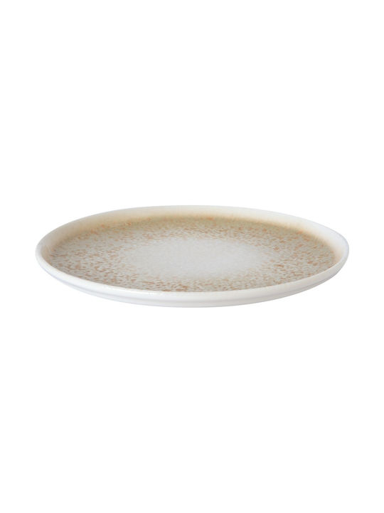 By Bone Plate Shallow made of Porcelain Beige with Diameter 28cm