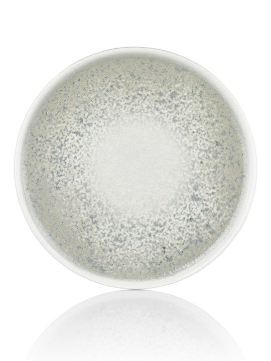 By Bone Plate Shallow made of Porcelain Gray with Diameter 23cm