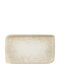 By Bone Plate Shallow Rectangular made of Porcelain Beige 24x15cm