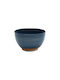 Marva Serving Bowl Round Ceramic Blue with Diameter 14.5cm