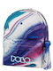 Polo Doppelte Schal Schulranzen Rucksack für Junior High-High School mit Flaschenhalter Weiß/Lila/Blau 27 Liter 30 x 24 x 42 cm 2025