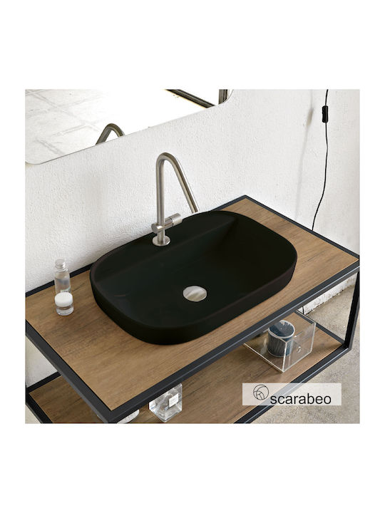 Scarabeo Glam Countertop Sink Porcelain 56x39cm...