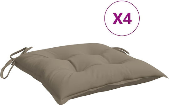 vidaXL Gartenstuhlkissen 4 Stück 40x40cm vidaXL Gartenstuhlkissen 4 Stück 40x40cm