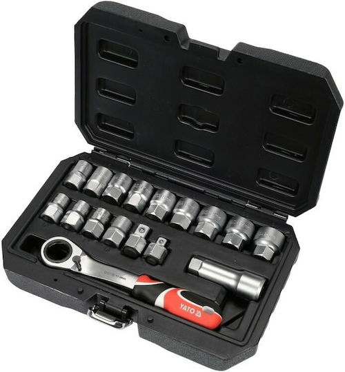 Yato Set Ratchet 3\8" & 1\2" 17pcs