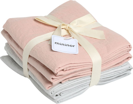 Mininor Muslin Swaddle Wraps Orange 3pcs