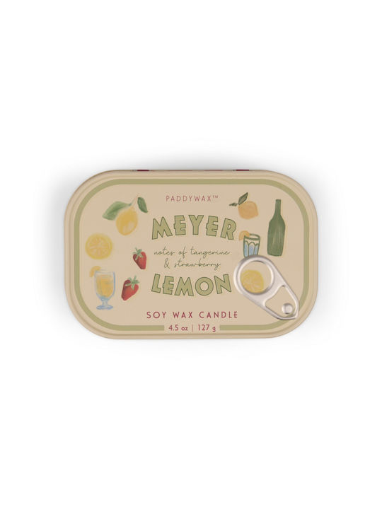 Meyer Lemon Φυτικό Κερί 127gr Μεταλλικό Δοχείο-κονσέρβα Bistro Lemon Paddywax