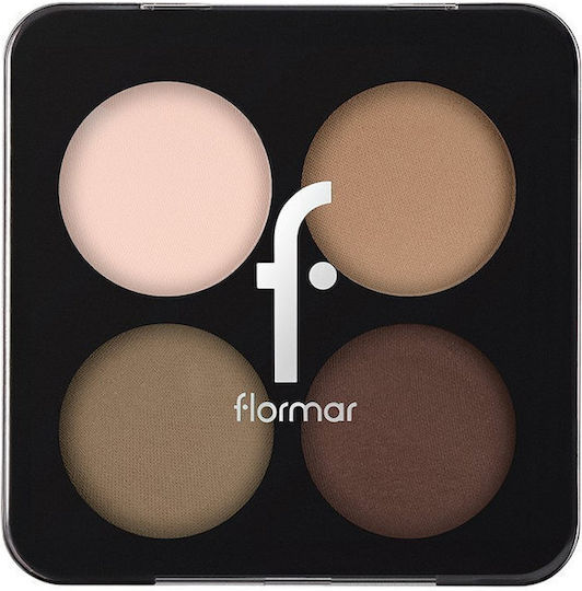 Flormar Παλέτα με Σκιές Ματιών Matte σε Στερεή Μορφή 04 Swiss Chocolate 6gr