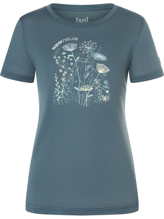 Γυναικείο T-shirt Floral Turbulence Blue