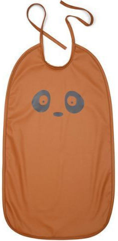 Nuuroo Panda Waterproof Plastic Baby Bib Terracotta