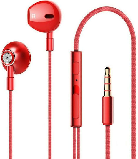 Leewello Lw-e01 În ureche Handsfree cu două căști cu mufă 3.5mm Roșu