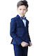 TakTakBaby Boys Baptism Suit with Blazer 4pcs Blue