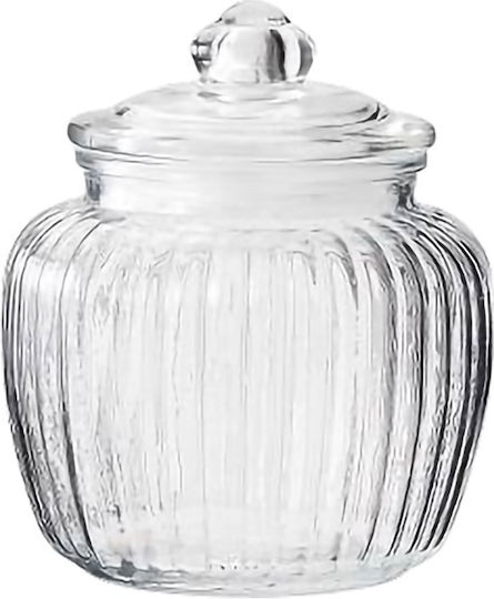 Leone Glass Coffee Jar with Lid Transparent 1200ml 1 Piece