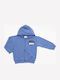 Kinderstrickjacke mit Kapuze Blau