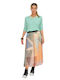 High-waisted Midi Skirt colorful