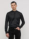 Long-sleeved Cotton Shirt Black