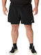 Road 2-in-1 Herren Shorts Schwarz
