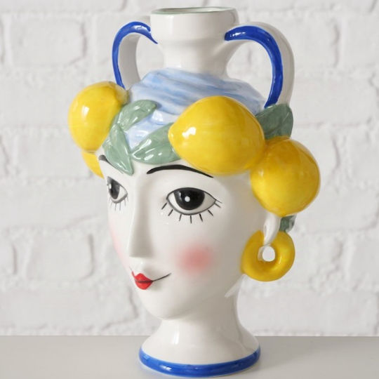 Boltze Ceramic Yellow Vase Φ15xH20cm