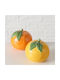 Orange Set of 2 Handmade Ceramic Decorative Oranges 2 Pieces