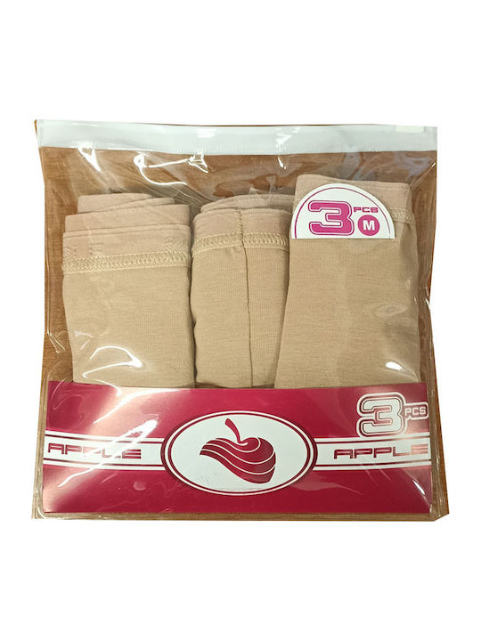 Βαμβακερά Γυναικεία Boxer 3Pack Μπεζ