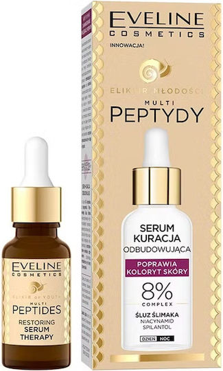 Eveline Peptides Moisturizing & Anti-aging Serum Face with Snail Secretion & Niacinamide for Radiance & Nourishment 18ml