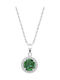 Lotus Watches Necklace Rosette from Silver with Zircon