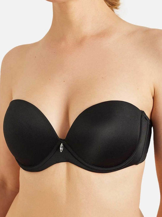 Promise Push Up Strapless Bra Negro