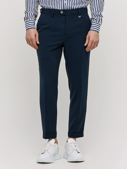 Sogo Pantaloni Elastic Albastru