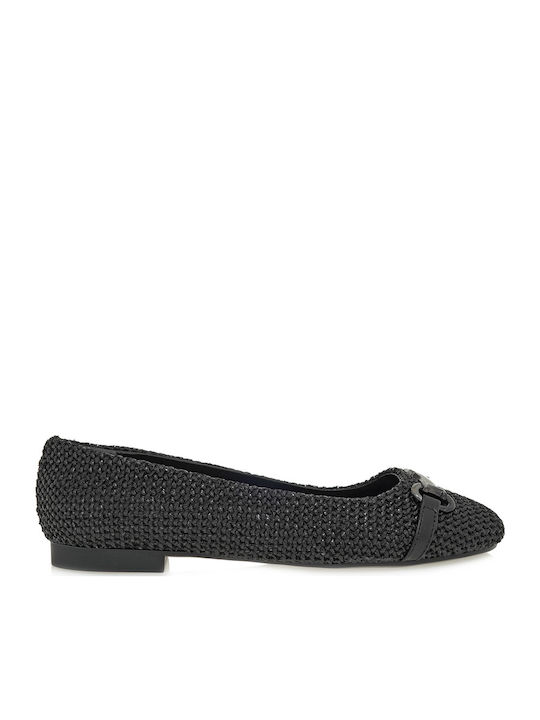 Fabric Ballerinas Black