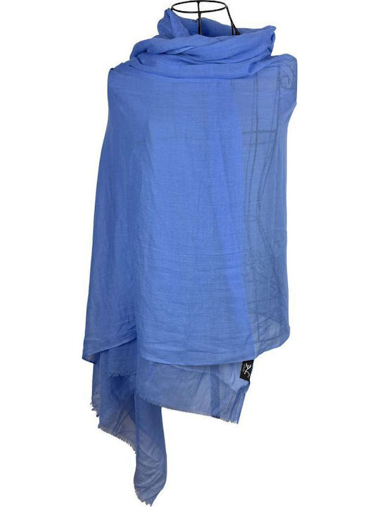 Women's Solid Scarf 25v Lavender Blue 180 X 95 Cm Women's Solid Scarf 25v Lavender Blue 180 X 95 Cm