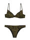 Γυναικείο Μαγιό Bikini Tropical Shine Μαύρο Χρυσό