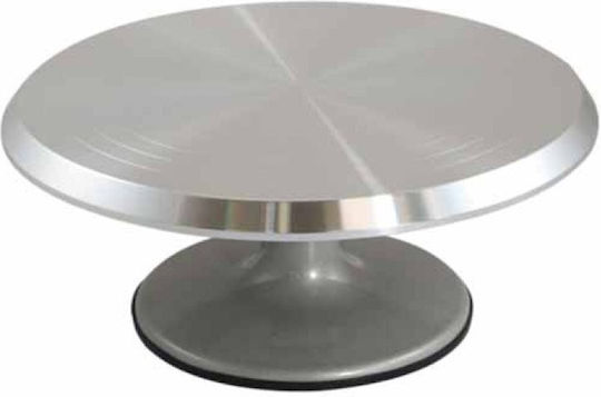 Kuchenständer Aluminium mit Deckel & Fuß Silber 30x12cm