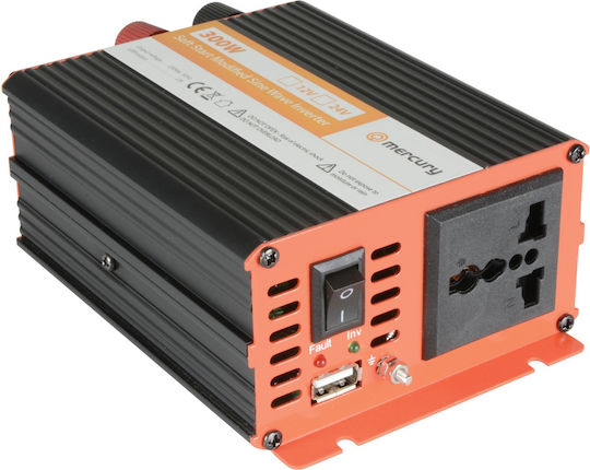 Mercury Ims300-12 12VDC 300W Inverter + USB 652.002UK