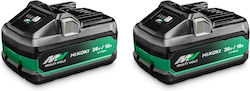 Zwei Multivolt 36/18V Batterien 4,0/8,0Ah Hikoki BSL36B18X X 2 Zwei Multivolt 36/18V Batterien 4,0/8,0Ah Hikoki BSL36B18X X 2