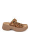 Fantasy Leather Women's Flat Sandals Tampa Giraffe