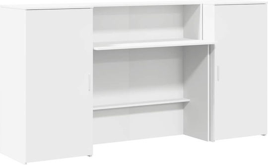 vidaXL Επαγγελματικό Γραφείο Υποδοχής Π200xΒ50xΥ103.5cm με Ντουλάπι