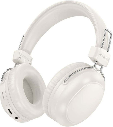 Borofone BO33 Bluetooth Wireless On Ear Headphones with 18 hours of Operation and Quick Charge White