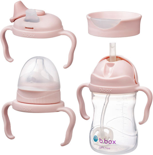 B.Box Lern-Trinkflasche Kunststoff mit Griffen Rosa für 4m+m+ 240ml