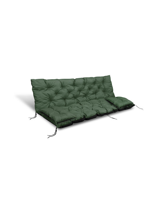 AIO Factory Waterproof Garden Sofa Cushion with Backrest Green 60x120cm