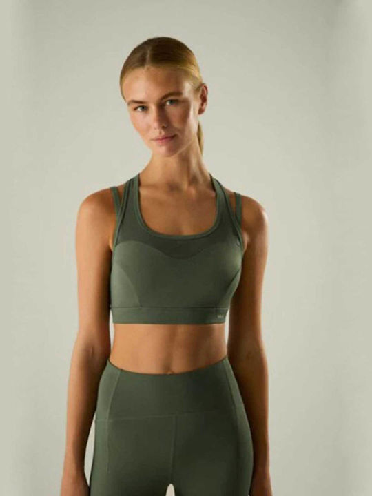Frauen Sport-BH Eucalyptus Green mit Polsterung