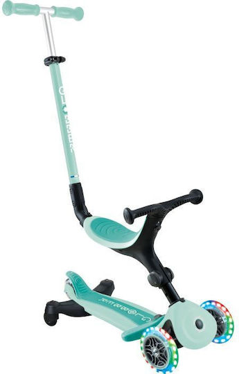Globber Scuter Copii Pliabil Roți Cu Scaun Pentru 15+ Luni Verde
