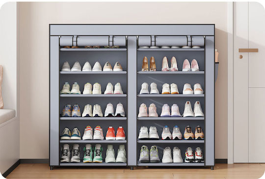 Fabric Shoe Organizer Gray 120x30x110cm