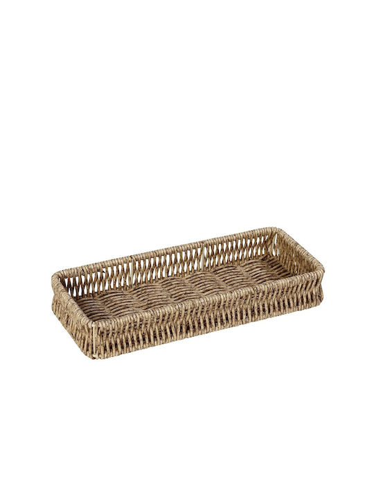 Espiel Wicker Rectangular Decorative Tray 29x14x4cm