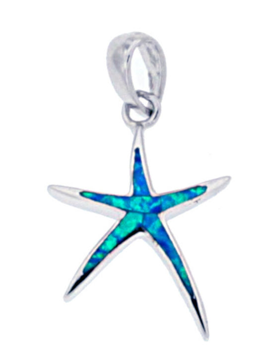 Stern Anhänger aus Silber Blau