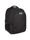 Must Team Schulranzen Rucksack Junior High-High School Schwarz mit Flaschenhalter