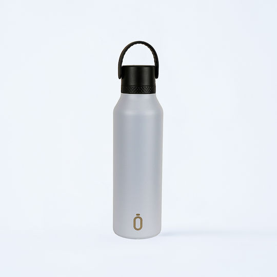 Runbott Μπουκάλι Θερμός Ανοξείδωτο BPA Free 600ml Γκρι Ανοιχτό